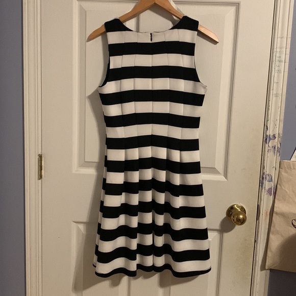 Monteau Black and White Striped Dress - Picture 2 of 3